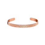 Βραχιόλι Sparkling ατσάλινο ροζ χρυσό σταθερό με sand effect