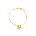 Βραχιόλι Baby ασημένιο επίχρυσο με φιόγκο