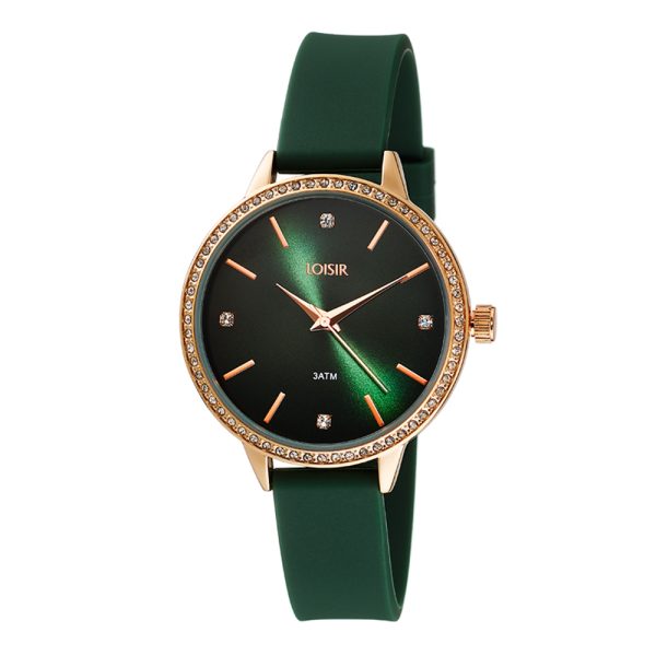 Ρολόι Sailor με πράσινο λουράκι σιλικόνης και πράσινο καντράν
