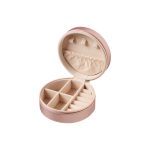 Κοσμηματοθήκη Travel Jewelry Round Case ροζ μεταλλικό