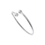 Βραχιόλι Links μεταλλικό ασημί σταθερό με σφαίρες