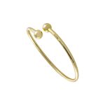 Βραχιόλι Links μεταλλικό επίχρυσο σταθερό με σφαίρες