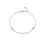 Βραχιόλι ποδιού Etoile ασημένιο με καδένα και σφαίρες