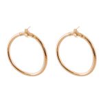 Σκουλαρίκια Stay Golden κρίκοι από σιλικόνη σε ροζ χρυσό χρώμα