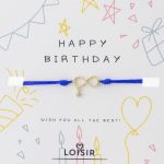 Βραχιόλι The Minis με μπλε κορδόνι και στοιχείο με σχέδιο άπειρο