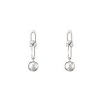 Σκουλαρίκια Links ατσάλινα με σφαίρες