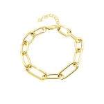 Βραχιόλι Links ατσάλινο επίχρυσο με στοιχεία κρίκους