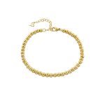 Βραχιόλι Links ατσάλινο επίχρυσο με σφαίρες