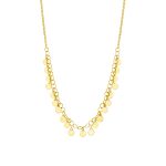 Κολιέ Etoile ασημένιο επίχρυσο με αλυσίδα και στοιχεία