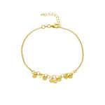 Βραχιόλι Etoile ασημένιο επίχρυσο με αλυσίδα με στοιχεία