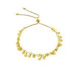 Βραχιόλι Etoile ασημένιο επίχρυσο με αλυσίδα με στοιχεία