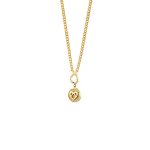 Κολιέ Blooming μεταλλικό επίχρυσο με στοιχείο και λευκά ζιργκόν