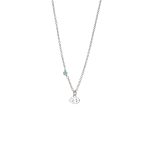 Κολιέ Baby ασημένιο με μάτι και γαλάζια πέτρα