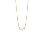 Κολιέ La Dolce Vita ασημένιο επίχρυσο με λευκές πέρλες