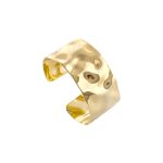 Βραχιόλι Links ατσάλινο επίχρυσο σφυρήλατο 3.1 cm