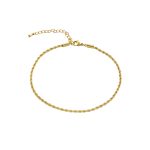 Βραχιόλι Links ατσάλινο επίχρυσο με στριφτή αλυσίδα