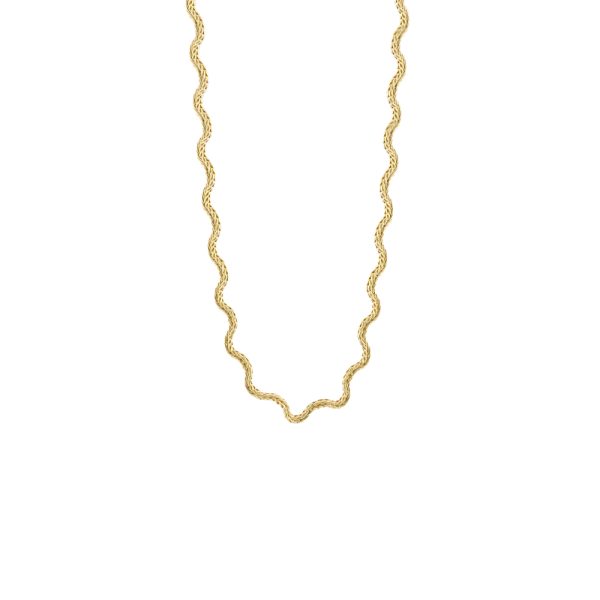 Αλυσίδα Desmos μεταλλική επίχρυση wavy 45 cm