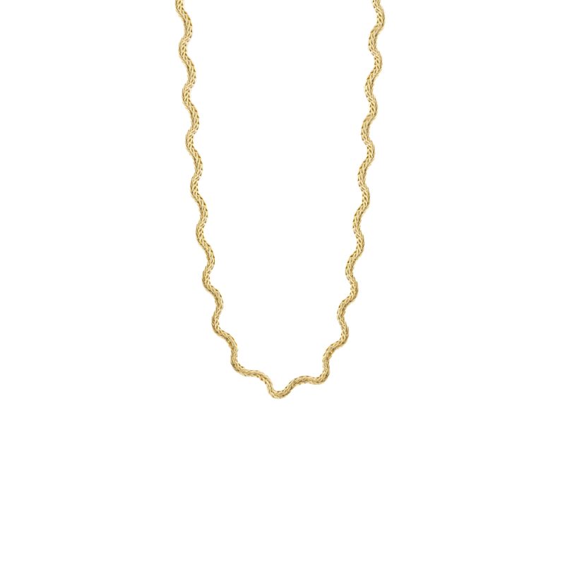 Αλυσίδα Desmos μεταλλική επίχρυση wavy 45 cm