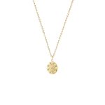 Κολιέ Karma ατσάλινο επίχρυσo με μάτι και λευκά ζιργκόν