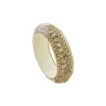 Βραχιόλι ρητίνης σταθερό λευκό με συνθετικές καδένες