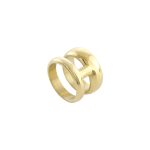 Δαχτυλίδι Links ατσάλινο επίχρυσο διπλό