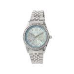 Ρολόι Speedway με ατσάλινο μπρασελέ, ασημί-aqua καντράν και ζιργκόν