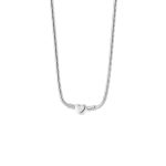 Κολιέ Charming ατσάλινο αλυσίδα με κούμπωμα καρδιά
