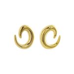 Σκουλαρίκια Links ατσάλινα επίχρυσα