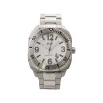 Ρολόι Loisir με ατσάλινο μπρασελέ και ασημί καντράν με σχέδια