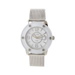Ρολόι Loisir με ατσάλινο mesh band και λευκό καντράν