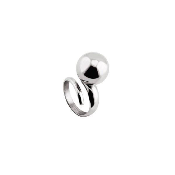 Δαχτυλίδι Links ατσάλινο με μπίλια 1.4 cm