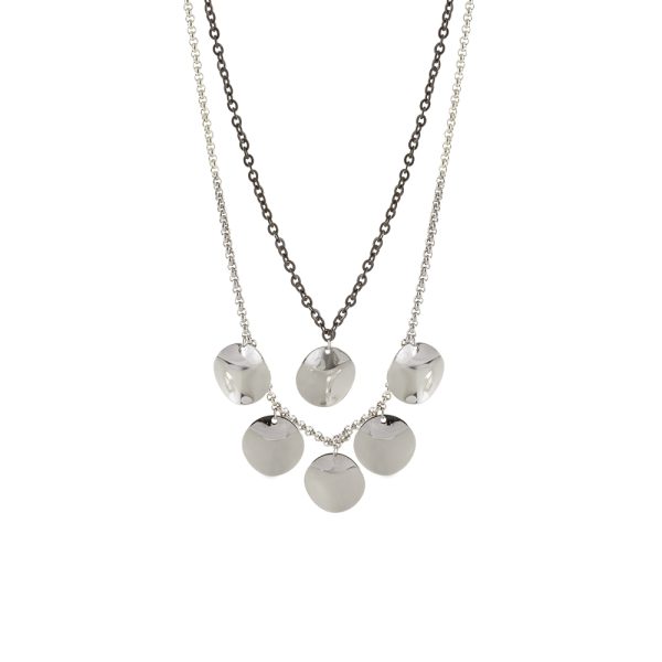 Κολιέ Links ατσάλινο διπλό δίχρωμο με στοιχεία