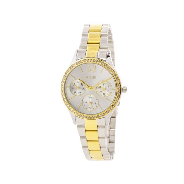 Ρολόι Speedway με δίχρωμο ατσάλινο μπρασελέ και ασημί καντράν