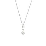 Κολιέ Happy Hearts ατσάλινο με τρία στρογγυλά ζιργκόν