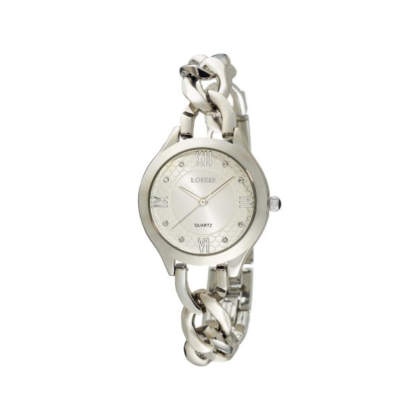 Ρολόι Girlie με ασημί μεταλλικό μπρασελέ και ασημί καντράν