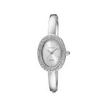 Ρολόι Lake με ατσάλινο μπρασελέ σταθερό και ασημί καντράν