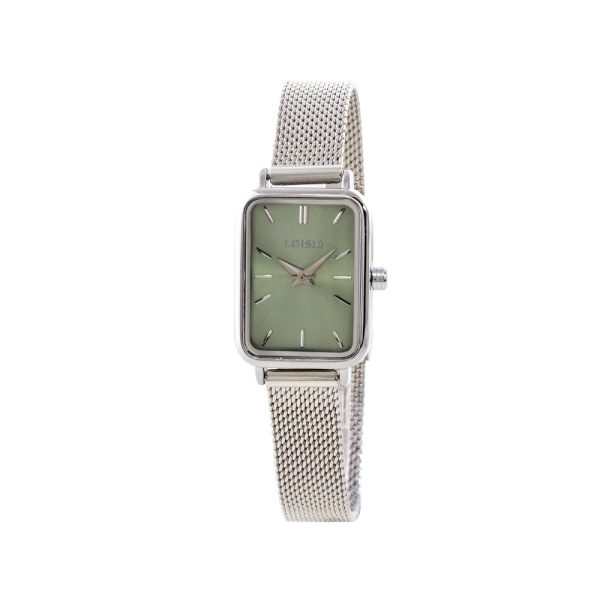 Ρολόι Oldie με ατσάλινο mesh band και mint καντράν