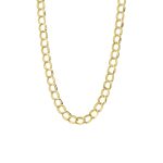 Κολιέ Links ατσάλινο επίχρυσο καδένα με σφυρήλατο σχέδιο