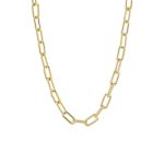 Κολιέ Links ατσάλινο επίχρυσο καδένα με στριφτό σχέδιο