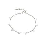 Βραχιόλι Dazzling ατσάλινο με λευκά ζιργκόν