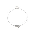 Βραχιόλι Lovely ασημένιο με στοιχείο και λευκό ζιργκόν